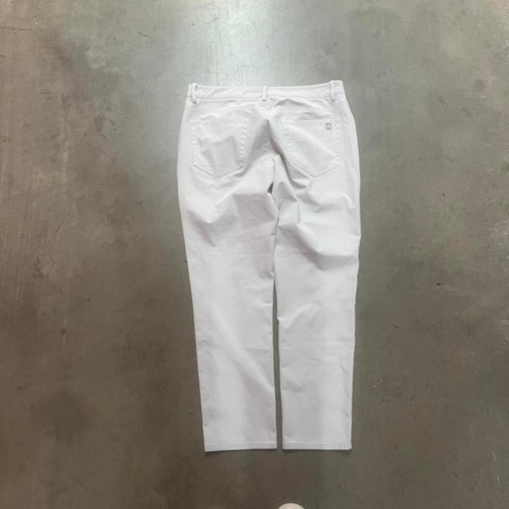 G/FORE Mens Golf Pants White 5-Pocket Straight Leg Trousers Size 34/30
